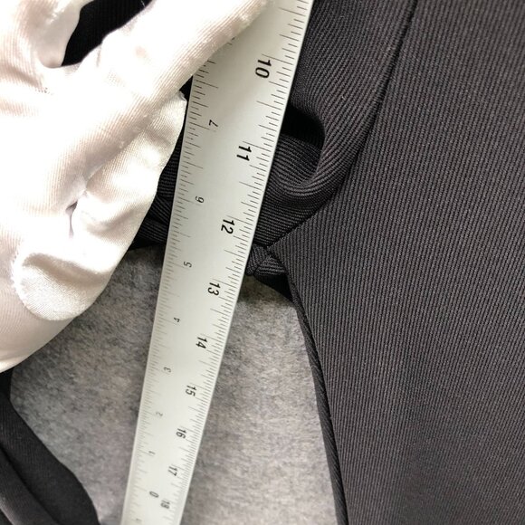 Zara High Waisted Legging Pants Womens M Black Ribbed Stretch - Picture 6 of 8